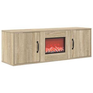 vidaXL Elektrinis židinys Sonoma ąžuolo 110 x 30 x 36,5 cm