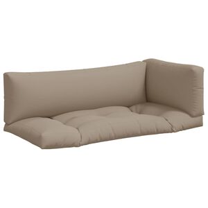 vidaXL Palečių pagalvėlės, 3vnt., taupe spalvos, audinys