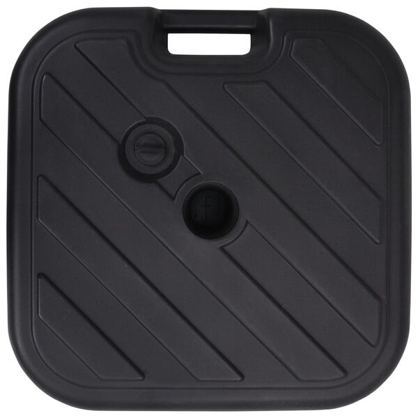 vidaXL Skėčio pagrindas, juodas, pildomas smėliu/vandeniu, 24l