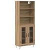 vidaXL Auk&scaron;tas spintelė 2 pcs Amatininkų ąžuolas 69,5 x 34 x 180 cm
