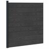 vidaXL Tvoros rinkinys 175 x 186 cm WPC ir aliuminis Juoda