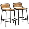 vidaXL Baro taburetės, 2vnt., 46x35,5x70cm, neapdorotos mango medienos