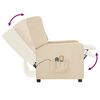 vidaXL Elektrinis masažinis krėslas, kreminės spalvos, audinys