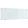 vidaXL Virtuvės atbraila 2 vnt. Balta 100 x 40 cm grūdintas stiklas