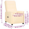 vidaXL Elektrinis masažinis krėslas, kreminės spalvos, dirbtinė oda