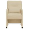 vidaXL Valgomojo Kėdės su Ratukais 2 pcs Kreminė 57 x 67 x 95 cm