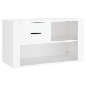 vidaXL Spintelė batams, baltos spalvos, 80x35x45cm, apdirbta mediena