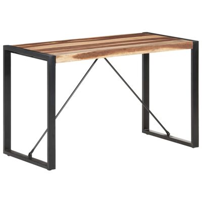 vidaXL Valgomojo stalas, 120x60x75cm, mediena su dalbergijos apdaila