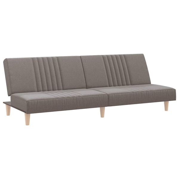 vidaXL Dvivietė sofa-lova, taupe spalvos, audinys