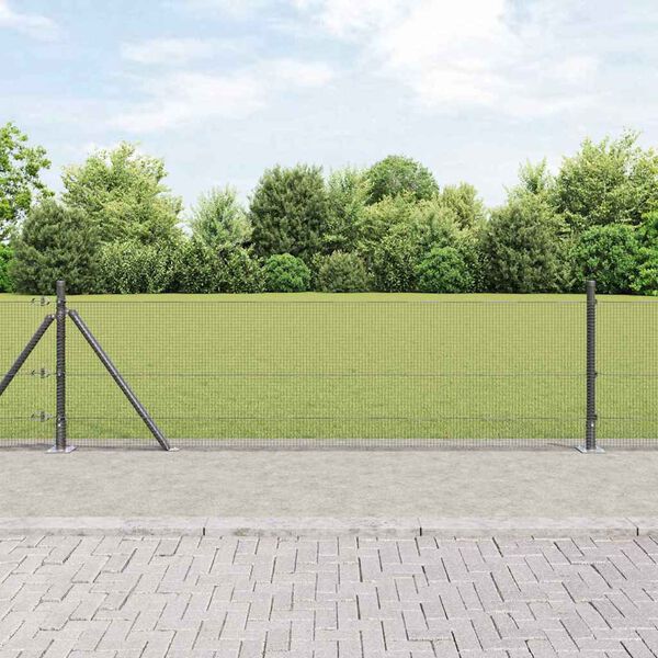 vidaXL Tvorelės stulpas Pilka 25 x 0,4 m (12 x 12 mm tinklas)