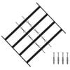 vidaXL Saugumo grotelės langams su 4 kryžmėmis 3 pcs 43-74 cm