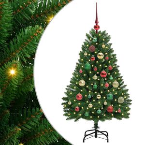 vidaXL Dirbtinė Sulankstoma Kalėdų Eglutė Žalia 120 cm PVC ir Plienas