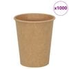 vidaXL Popieriniai kavos puodeliai 1000 vnt 8oz 200ml Ruda