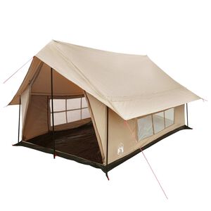 vidaXL Kabanas palapinė Kreminė 340 x 246 x 210 cm Sintetinė medvilnė