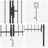 vidaXL Sodo vartai Juoda 125 x 400 cm Plienas