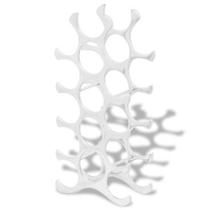 vidaXL Vyno butelių laikiklis skirtas 15 butelių, sidabrinis, aliuminis