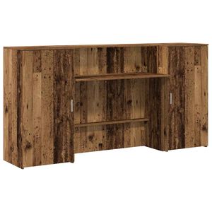 vidaXL Registratūra, medienos, 200x50x103,5 cm, apdirbta mediena
