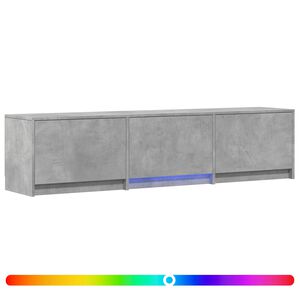 vidaXL TV spintelė su LED su LED Betono Pilka 165 x 34 x 40 cm