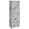 vidaXL Spintelė 2 pcs Betono pilka 66 x 34,5 x 95 cm Apdirbta mediena