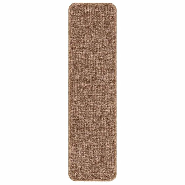 vidaXL Slydimui atsparūs laiptų kilimėliai 15 pcs Geltona 75 x 20 cm