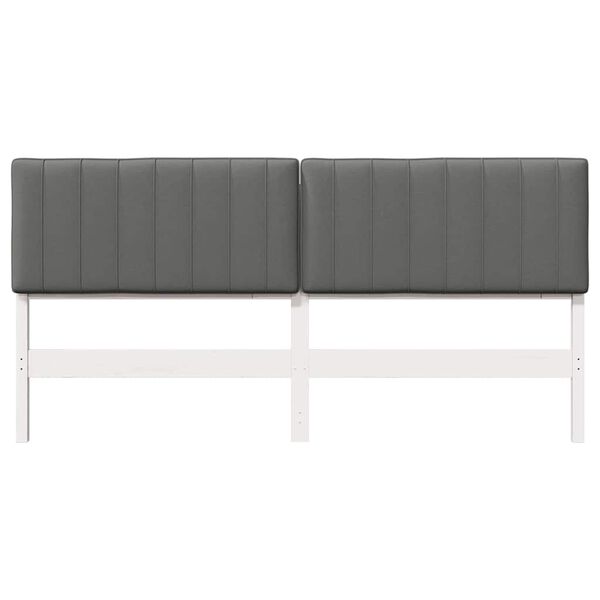 vidaXL Apmu&scaron;ta lovos galvūgalis Balta ir &scaron;viesiai pilka 200 cm