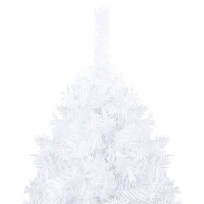 vidaXL Dirbtinė Kalėdų eglutė su žaisliukais, balta, 180cm, PVC