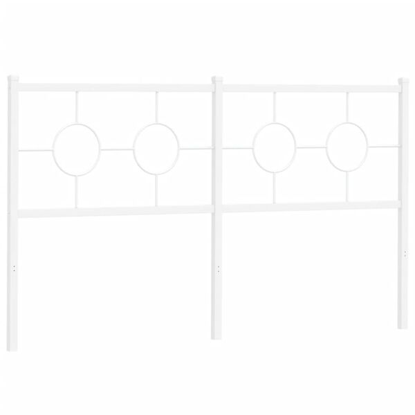 vidaXL Metalinis pakaitinis galvūgalis, baltos spalvos, 160cm