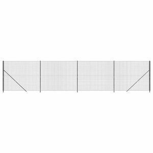 vidaXL Tinklinė tvora su flan&scaron;ais, antracito spalvos, 2,2x10 m