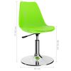 vidaXL Pasukamos valgomojo kėdės, 2vnt., žalios spalvos, dirbtinė oda