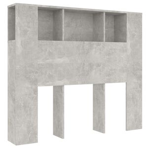 vidaXL Galvūgalis-spintelė, betono pilkos spalvos, 120x18,5x102,5cm