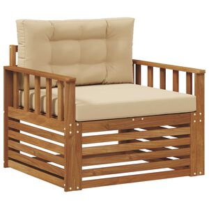 vidaXL Lauko sofa Tvirta akacijos mediena ir poliesteris