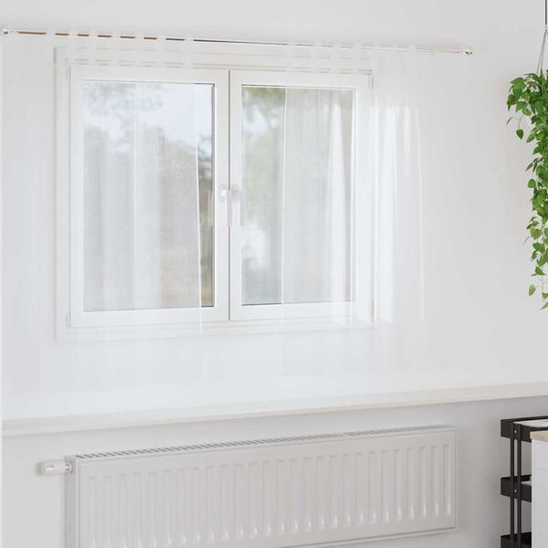 vidaXL Voile Užuolaida 2 pcs Balta 140 x 140 cm Poliesteris