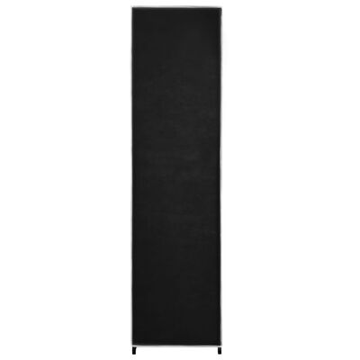 vidaXL Drabužių spinta su 4 skyriais, juodos spalvos, 175x45x170 cm