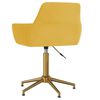 vidaXL Pasukamos valgomojo kėdės, 6vnt., geltonos spalvos, aksomas