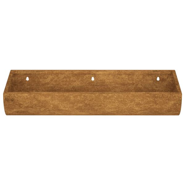 vidaXL Sieninis sodo lovelis, 50x16x10cm, corten plienas