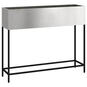 vidaXL Pakeltas Sodo Vazonas Sidabro 100 x 26 x 82 cm