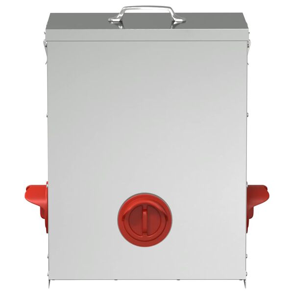 vidaXL Vi&scaron;tų lesykla Sidabro 32,5 x 20,5 x 43 cm Cinkuota plienas