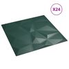 vidaXL Sienų plok&scaron;tės 24 pcs Žalia 50 x 50 cm XPS Putplastis