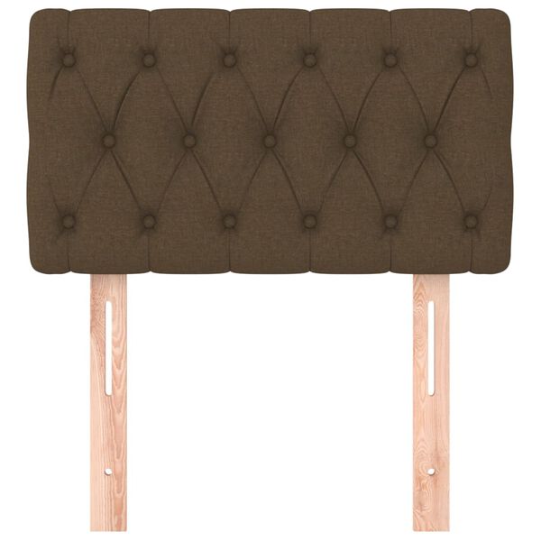 vidaXL Galvūgalis, tamsiai rudos spalvos, 80x7x78/88 cm, audinys