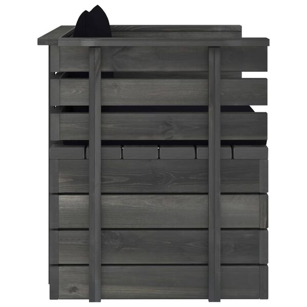 vidaXL Sodo komplektas i&scaron; palečių su pagalvėlėmis, 12 dalių, pu&scaron;is