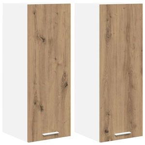 vidaXL Pakabinama spintelė 2 pcs Amatininkų ąžuolas ir baltas