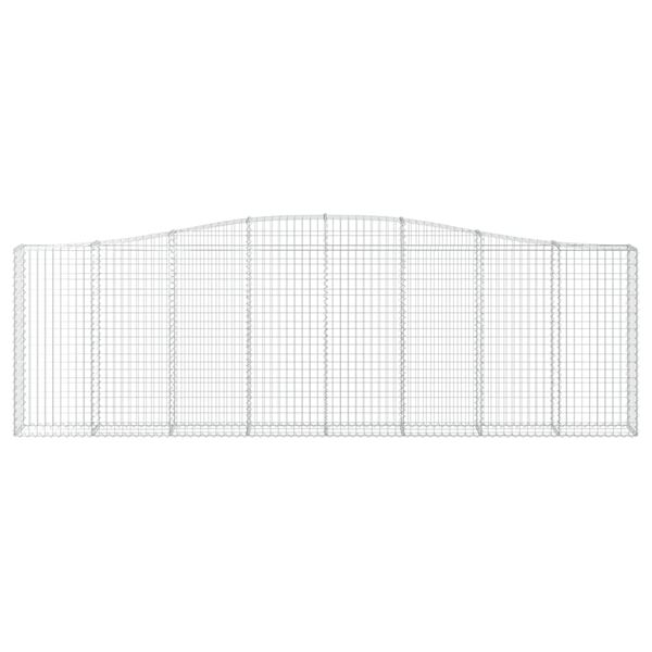 vidaXL Išlenkti gabiono krepšiai, 9vnt., 400x30x120/140cm, geležis