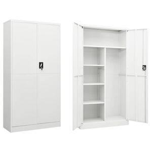vidaXL Persirengimo spintelė, baltos spalvos, 90x40x180cm, plienas