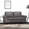 vidaXL Dvivietė sofa, pilkos spalvos, 120cm, dirbtinė oda