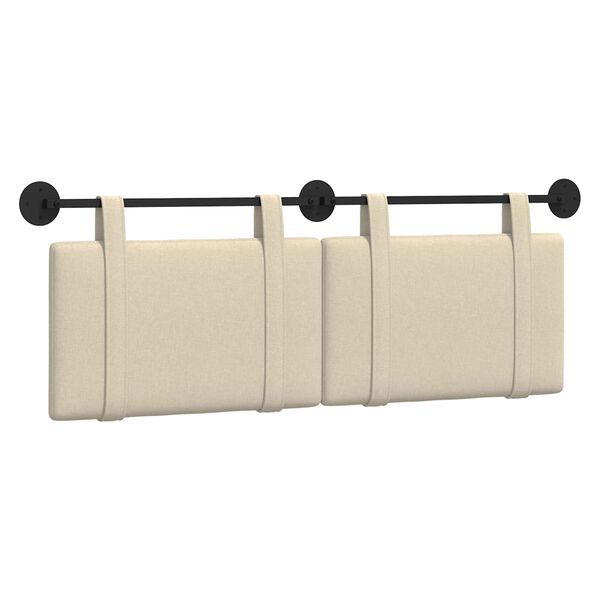 vidaXL Kabantysis galvūgalis Paprastas Kreminė 150 x 55 x 5 cm audinys