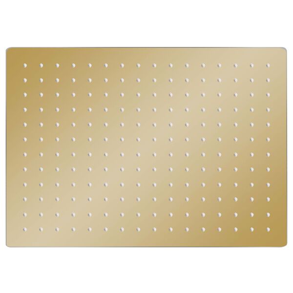 vidaXL Lietaus du&scaron;o galvutė, auksinė, 40x30cm, nerūdijantis plienas