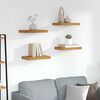 vidaXL Sieninė lentyna 4 pcs Ruda 40 x 23,5 x 4 cm Apdirbta mediena
