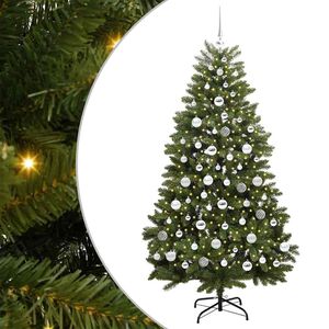 vidaXL Dirbtinė Sulankstoma Kalėdų Eglutė Žalia 180 cm PVC ir Plienas