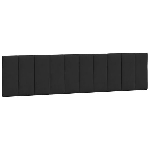 vidaXL Galvūgalio pagalvėlė, Hanko, juodos spalvos, 200cm, aksomas
