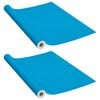 vidaXL Lipnios plėvelės baldams, 2vnt., mėlynos, 500x90cm, PVC